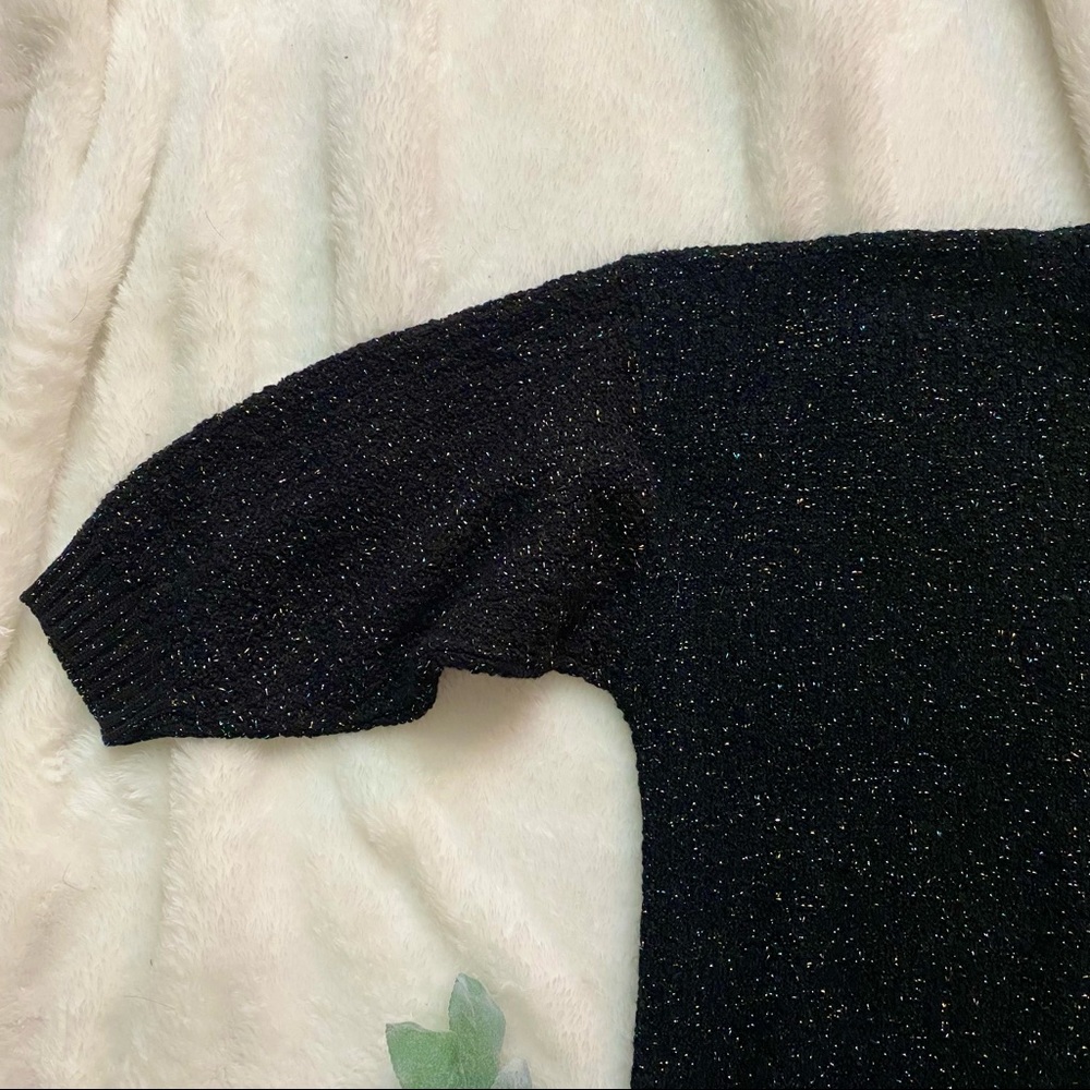 Vintage Rainbow Shimmer Thread Pullover Sweater - image 3